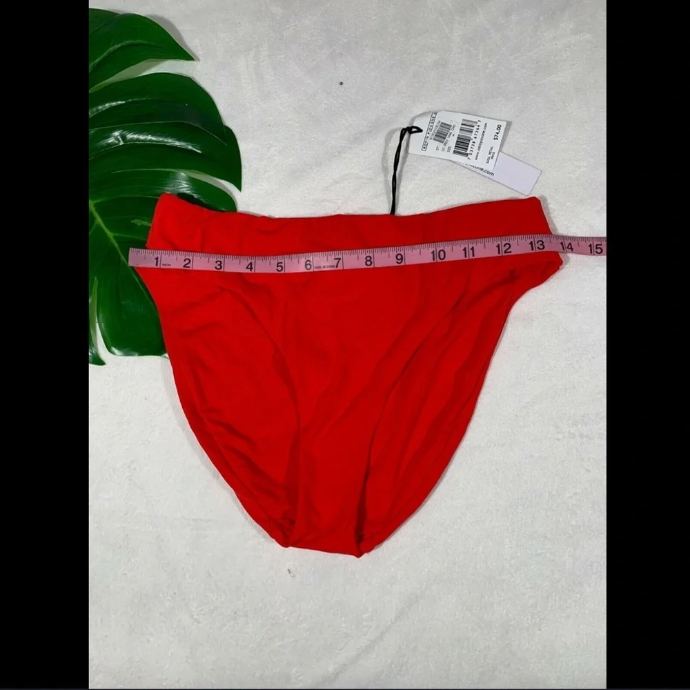 NWT‎ $74 Robin Piccone Ava High Waist Bikini Bottom
